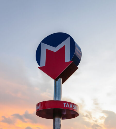 Taksim metro sign